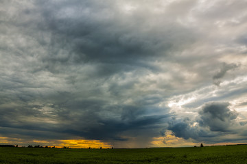 Obraz premium Clouds, dramatic scene with space for text. 