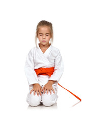 little girl meditating © vetkit