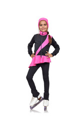 young girl figure skating