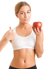 Woman Holding Apple