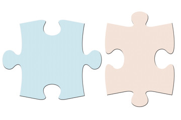 雄雌のパズルのピース