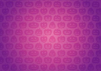 ハロウィン：かぼちゃの背景（紫 グラデーション）横