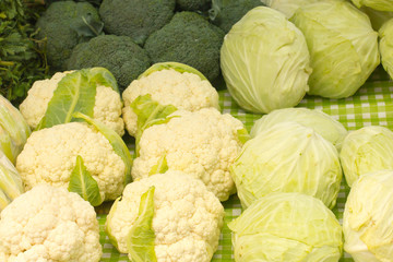Fresh organic food at the local farmers market. Farmers markets are a traditional way of selling agricultural products.