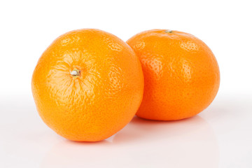 Orange on white background