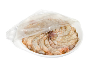 raw shrimp Isolated on white  background
