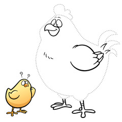 Vector Illustration of Education for children the line dot