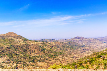 Fototapeta na wymiar Mountain landscape in Ethiopia.