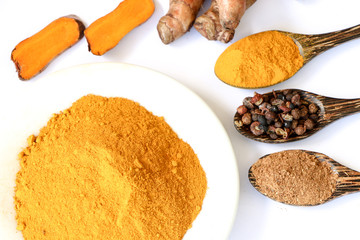 curcuma  isolated on white background