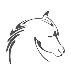 Horse head illustration in calligraphy style