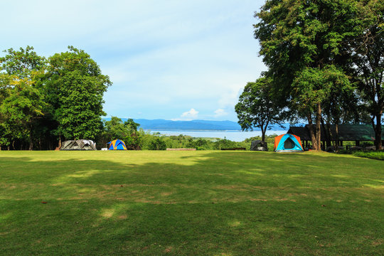 Landscape the Camping tent  in thailand