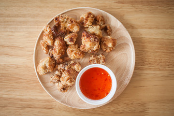 Fried chicken Karaage - Japanese food vintage tone