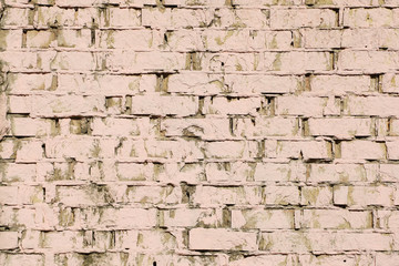 Background painted old brick wall