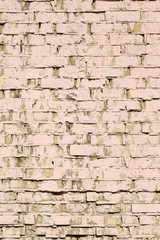 Background painted old brick wall