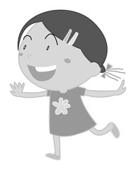 Little girl in dress smiling