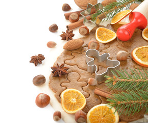 Ingredients for baking Christmas cookies