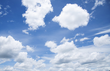 Bright blue sky and cloud