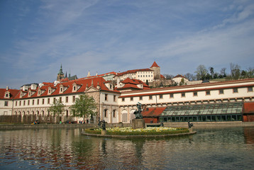 Fototapeta na wymiar Wallenstein Palace and Wallenstein Garden in Prague, Czech republic