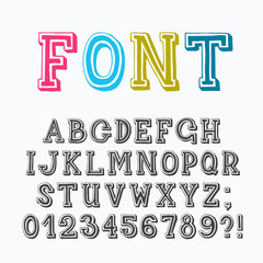 Hand written serif latin font