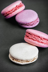 Sweet and colourful french macaroons