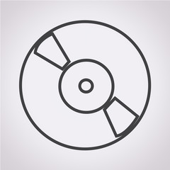 Retro vinyl record icon