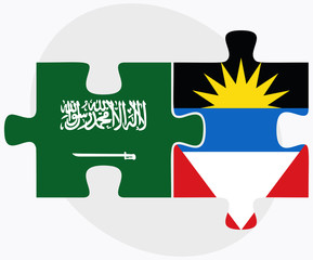 Saudi Arabia and Antigua and Barbuda Flags