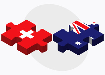 Switzerland and Australia Flags