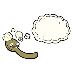 cartoon spoon with thought bubble