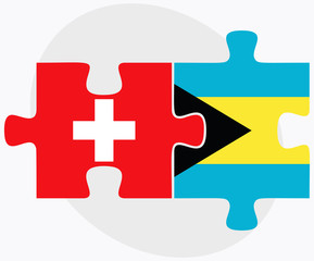 Switzerland and Bahamas Flags