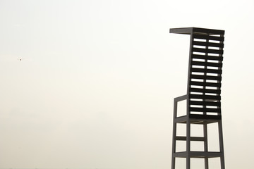 Lifeguard chair on the beach