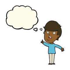 cartoon man asking question with thought bubble