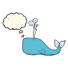 cartoon whale with thought bubble