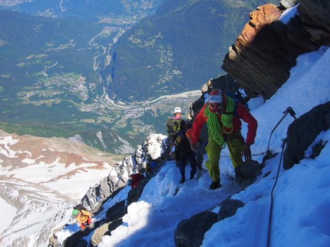 Climbing Mont Blanc, France