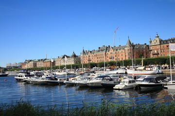 Fototapeta na wymiar View on Strandvagen,Stockholm