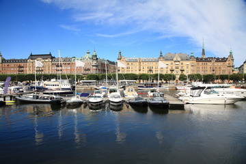 Fototapeta na wymiar View of Strandvagen,Stockholm