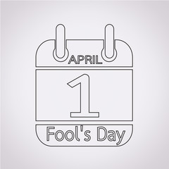 Calendar of April Fools day icon