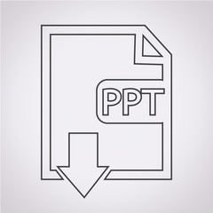 Fototapeta na wymiar File type PPT icon
