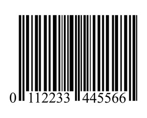 bar code on a white background isolated