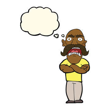 recommend clip art: cartoon angry man with thought bubble