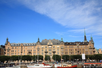 Fototapeta premium Strandvagen,old building