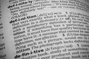Definition in Dictionary - obrazy, fototapety, plakaty