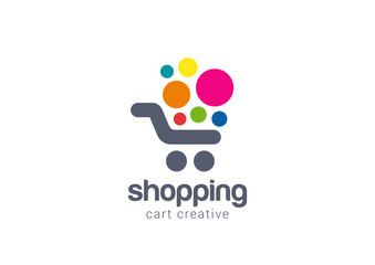 Shopping cart Logo design vector concept icon
