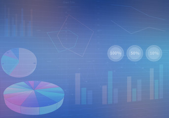 Fototapeta premium Chart diagrams and Business with financial symbols