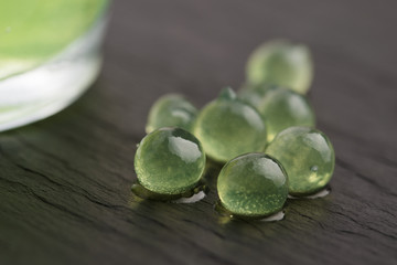 mint caviar, molecular gastronomy