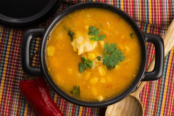 Chicken and corn soup