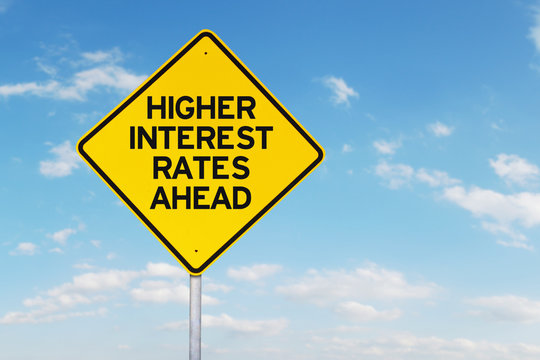 Higher Interest Rates Roadsign