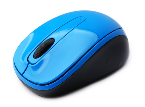 Wireless computer mouse isolated on white