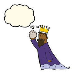 one of the three wise men with thought bubble
