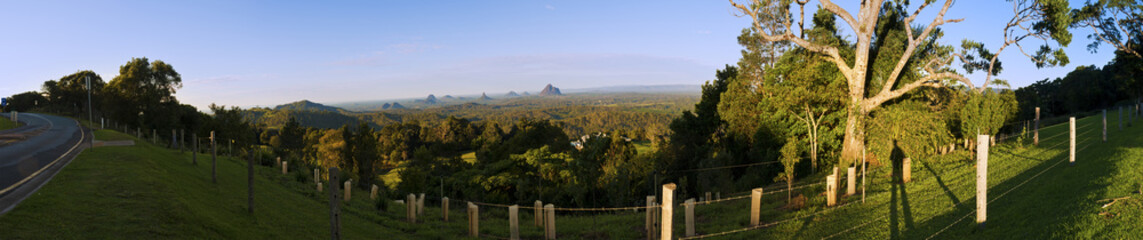 Glass House Mountains Panorama Queensland