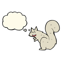 cartoon squirrel with thought bubble