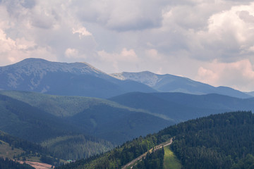 Bukovel ski resort from top
